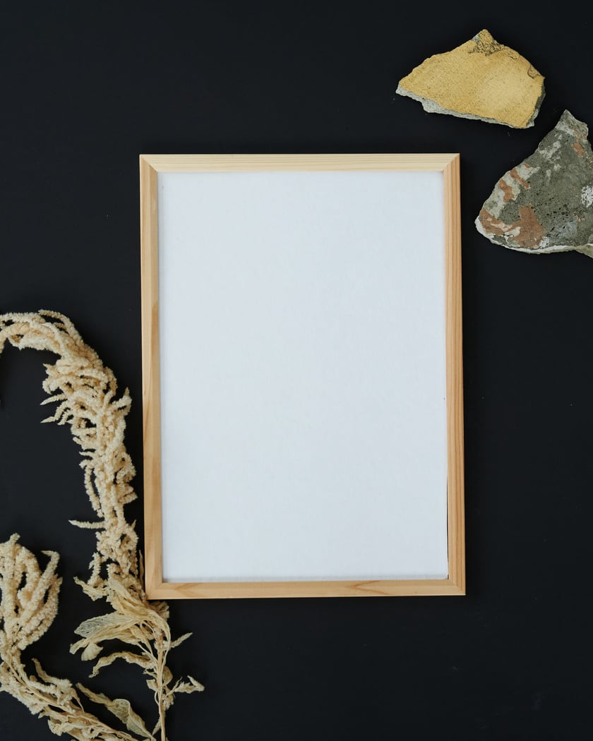 A Blank Wooden Picture Frame